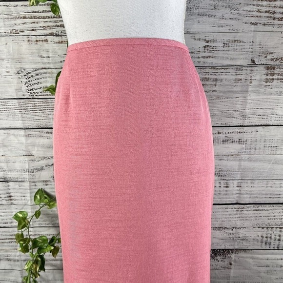 Suit Studio Skirt size 12 Pet Pink Textured Straight Pencil Knee Career Church - Picture 4 of 12